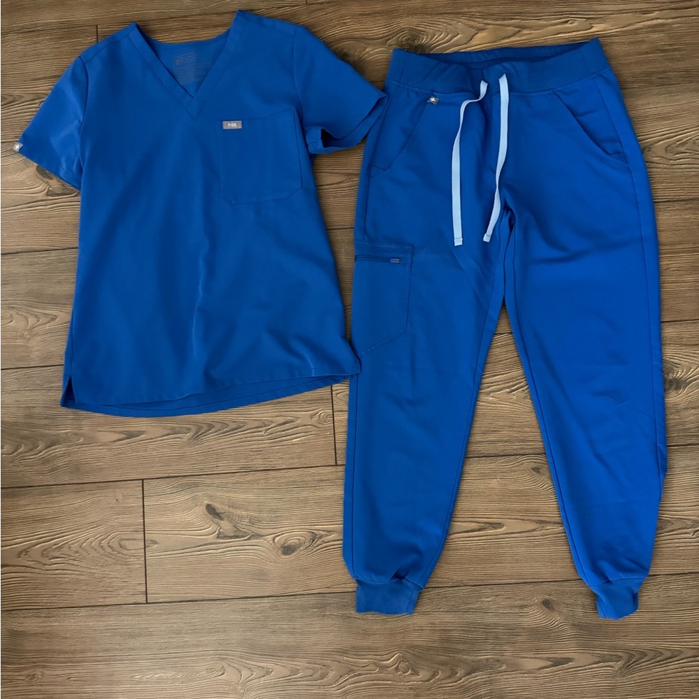 Figs Blue Scrub Set